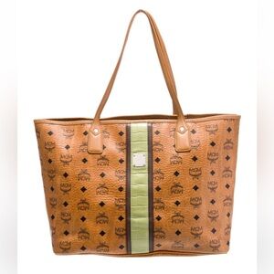 MCM Brown and Yellow Tote Bag